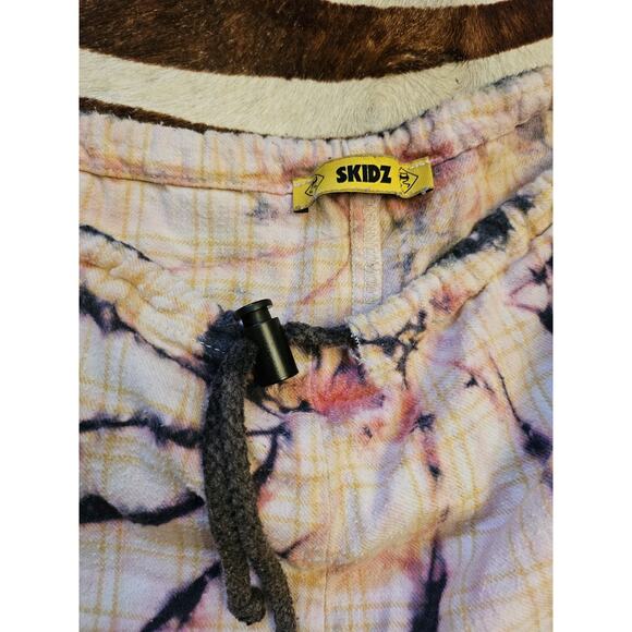 SKIDZ Original Womens Multicolor Tie-Dye Drawstring Pockets Ankle Pants One Size - Picture 3 of 6